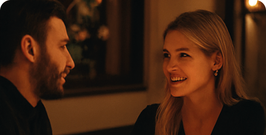 Intimate dinner conversation